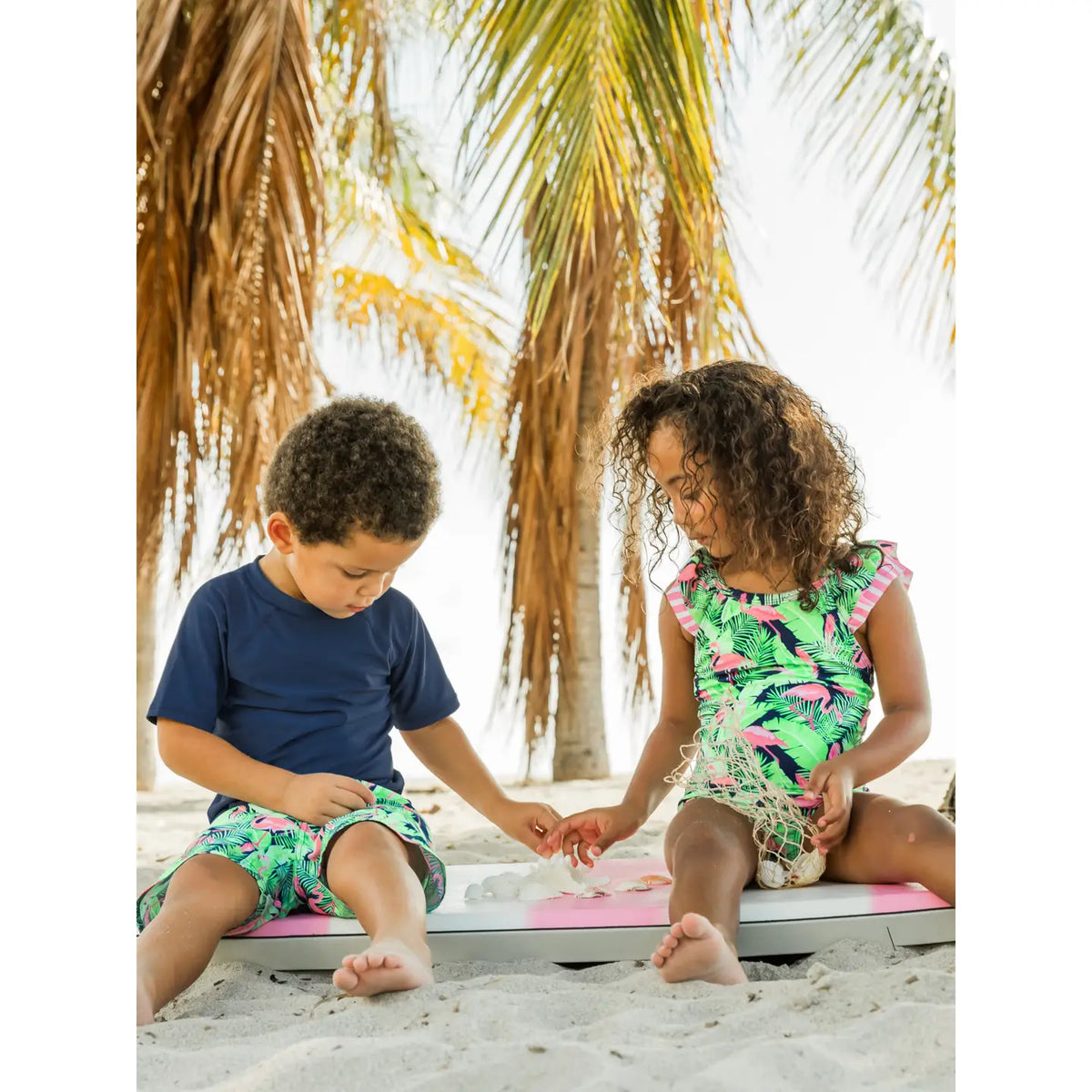 Boys Flamingo Frenzy Swim Trunks