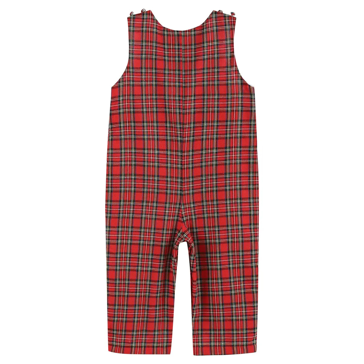 Santa Sleigh Smocked Overalls
