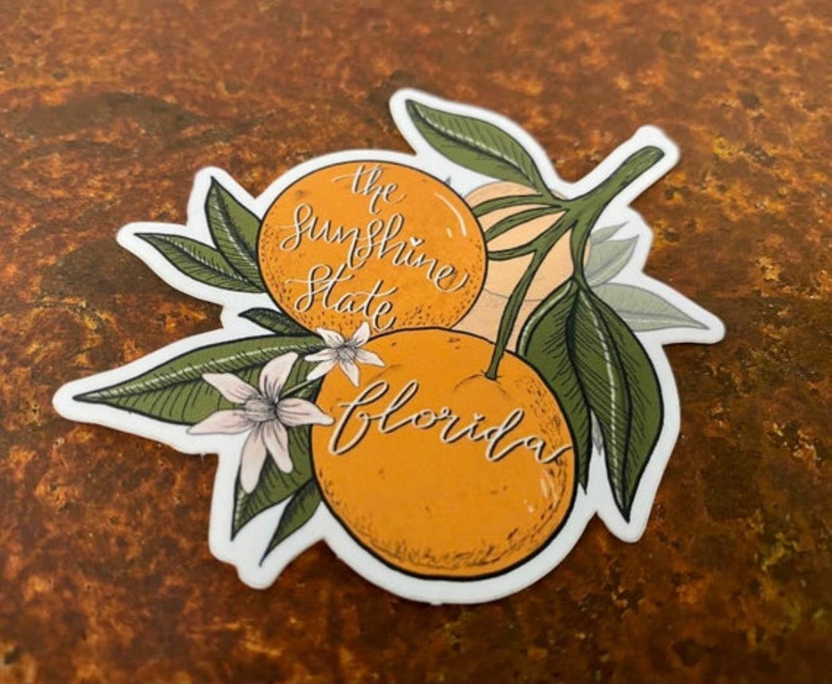 Florida Sunshine State Orange Sticker