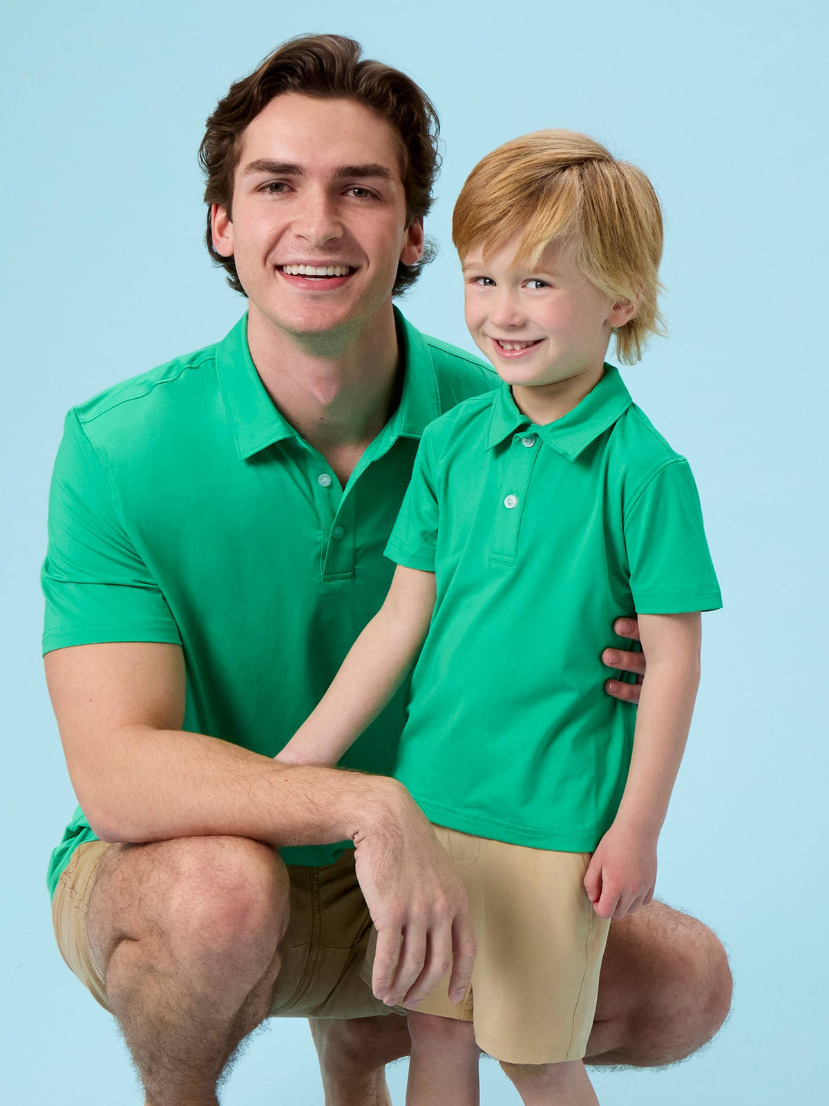 Men's Bright Green Knit Short Sleeve Performance Polo
: Green / Men's M