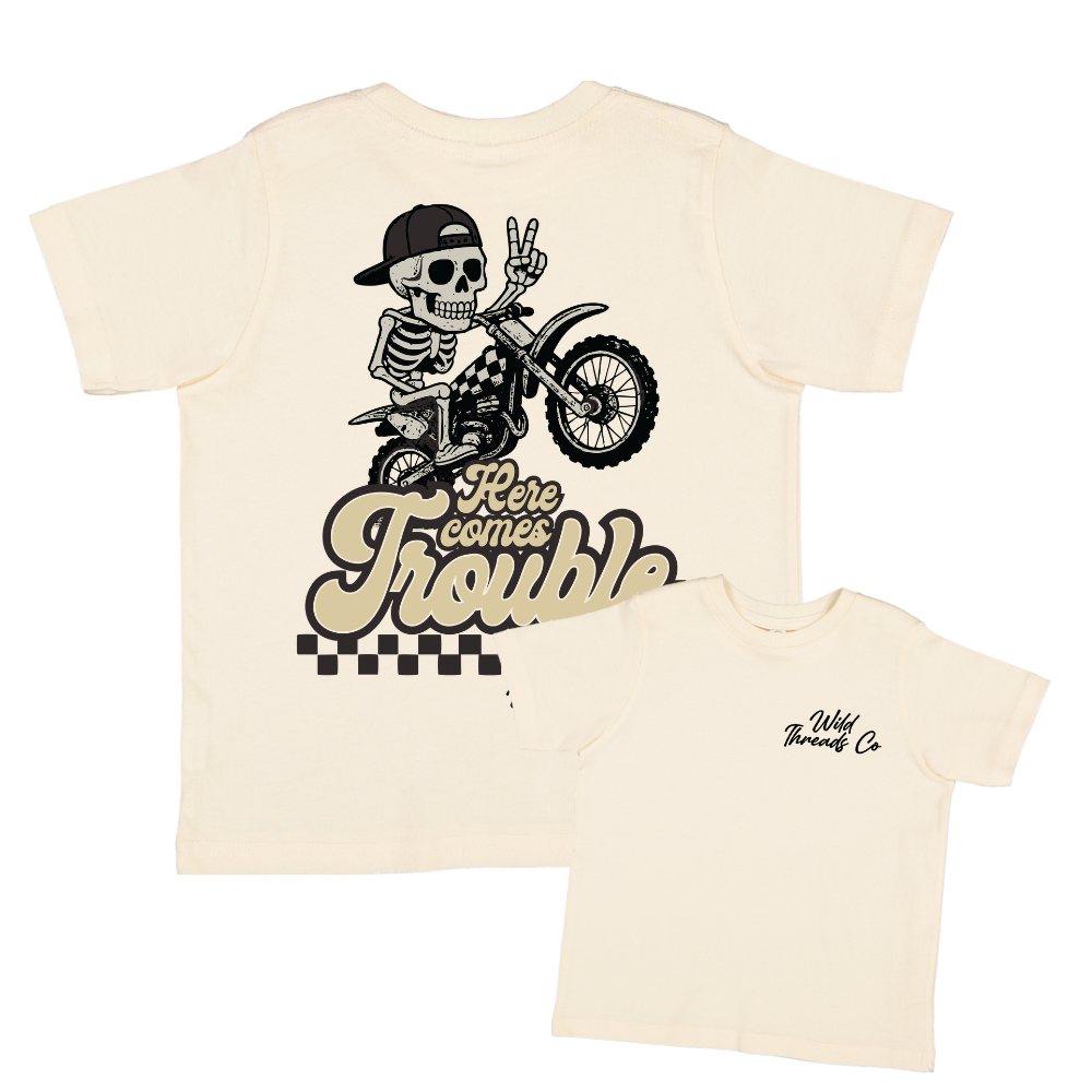 Here Comes Trouble Tee: Chill / 5/6