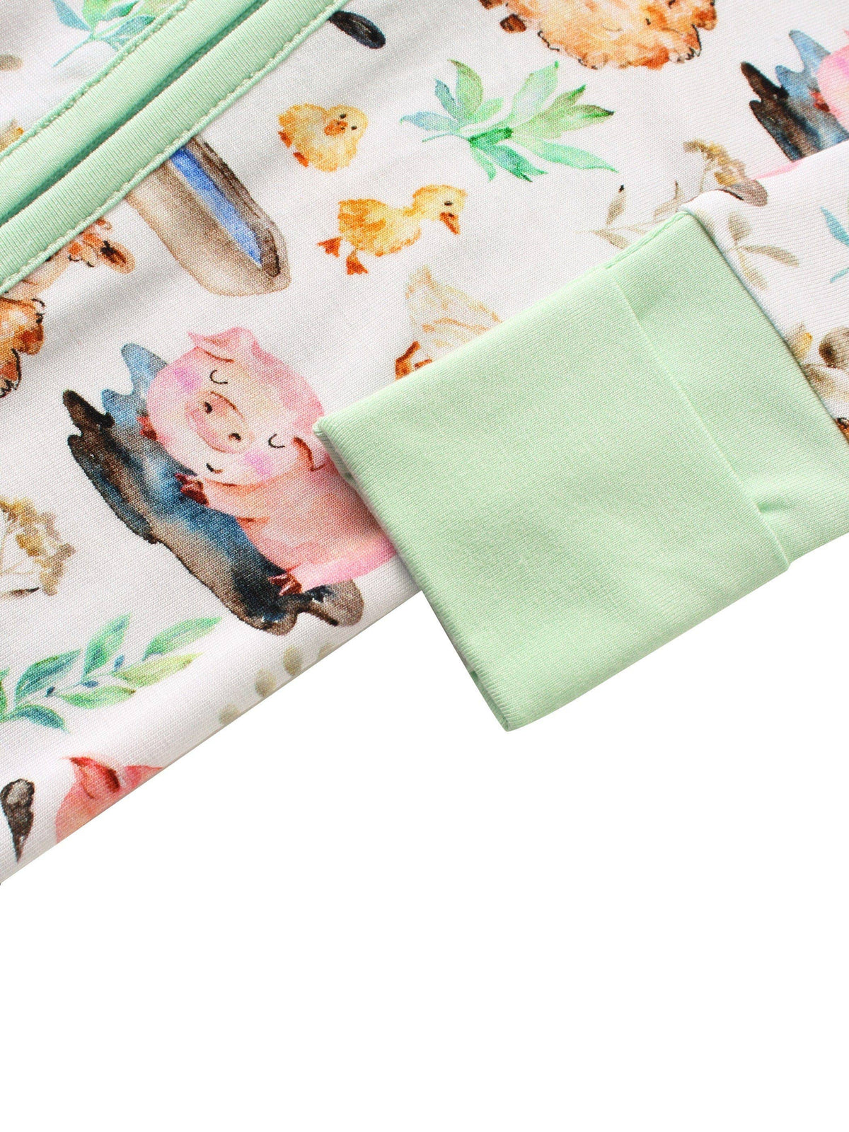 Posh TOT Farmyard Fun Bamboo Baby Convertible Zippy Romper: 6-12M
