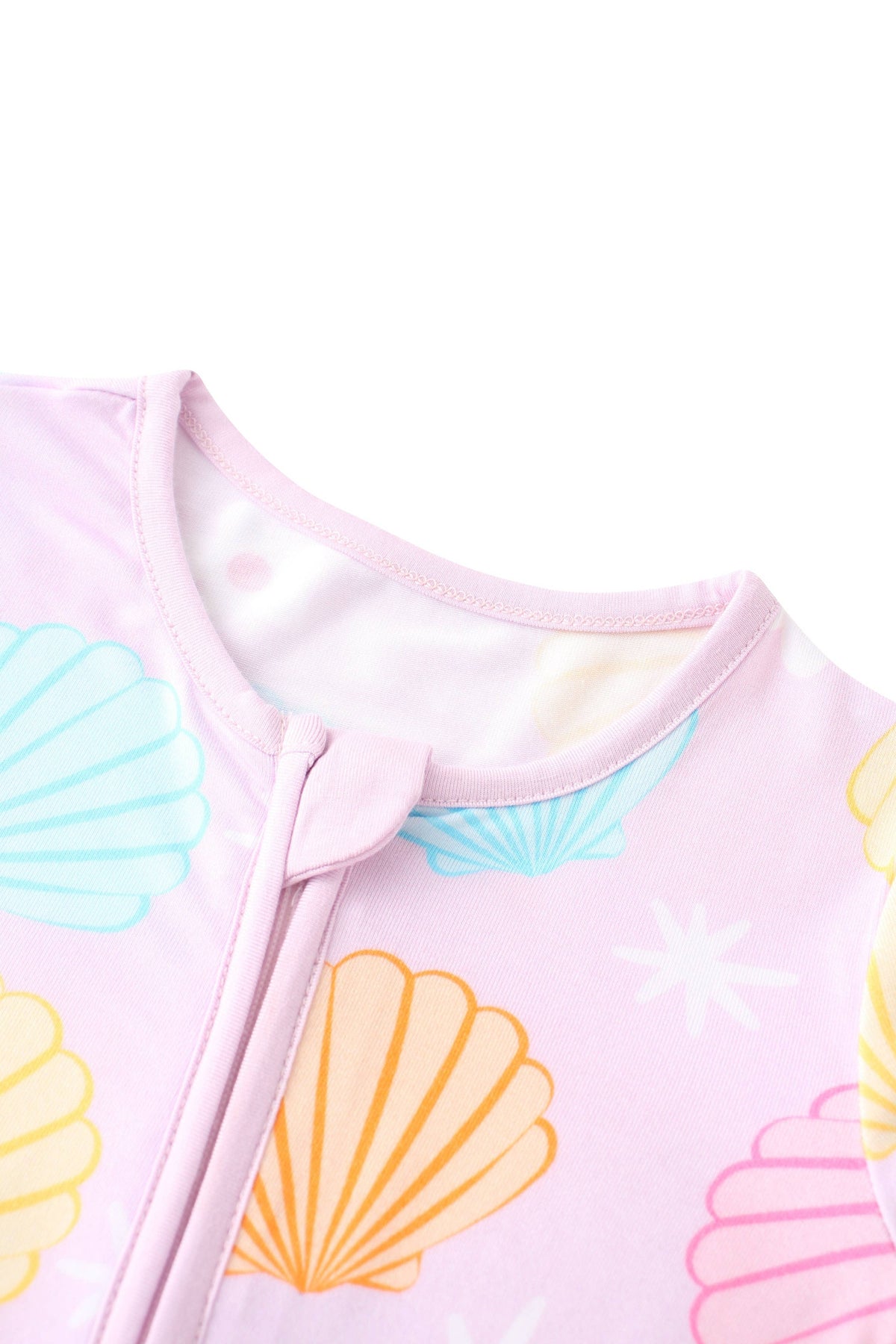 Posh TOT Pastel Seashell Bamboo Baby Convertible Zippy Romper: 18-24M