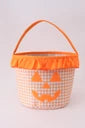 Pumpkin Applique Gingham Basket