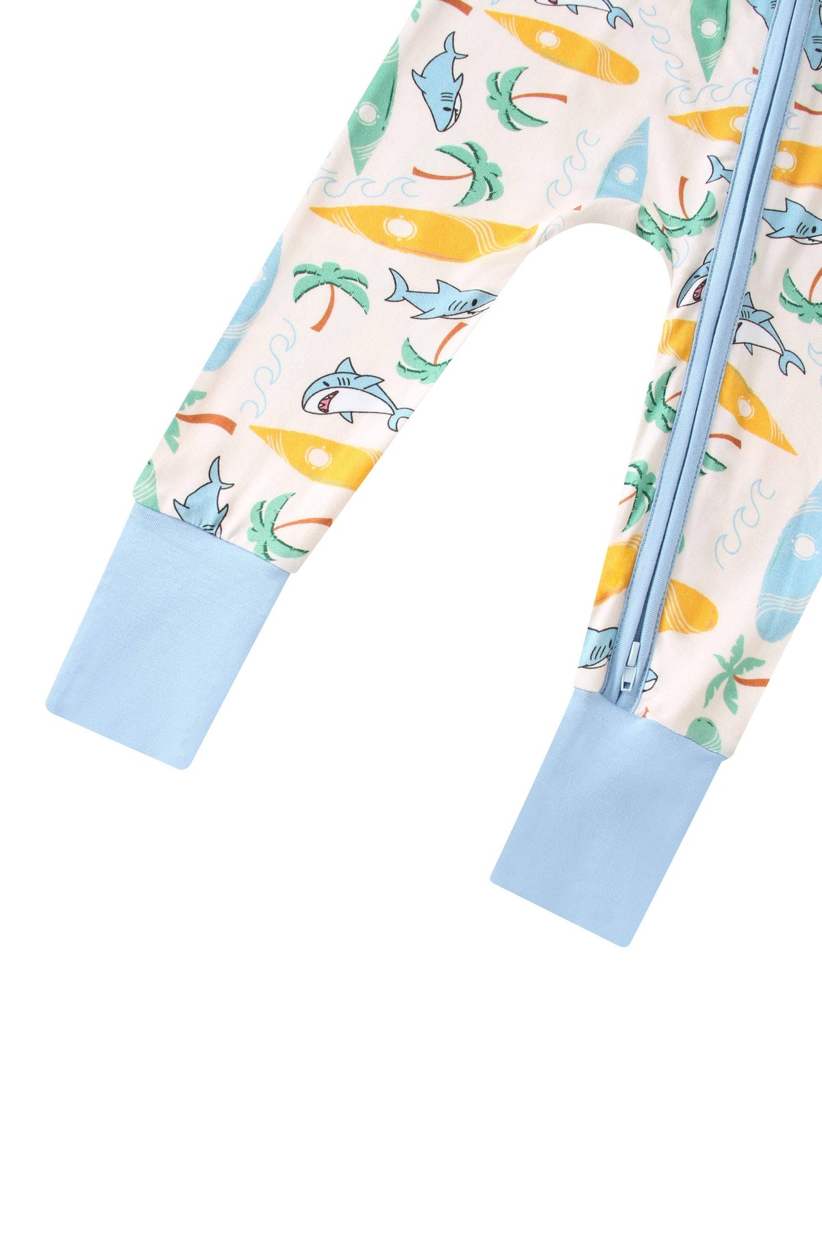 Posh TOT Surf's Up Bamboo Baby Convertible Zippy Romper: 18-24M