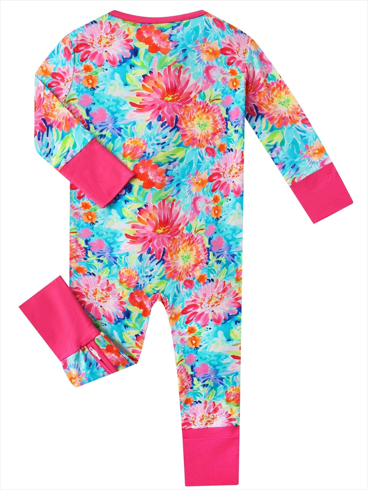 Posh TOT Coral Garden Bamboo Baby Convertible Zippy Romper: 18-24M