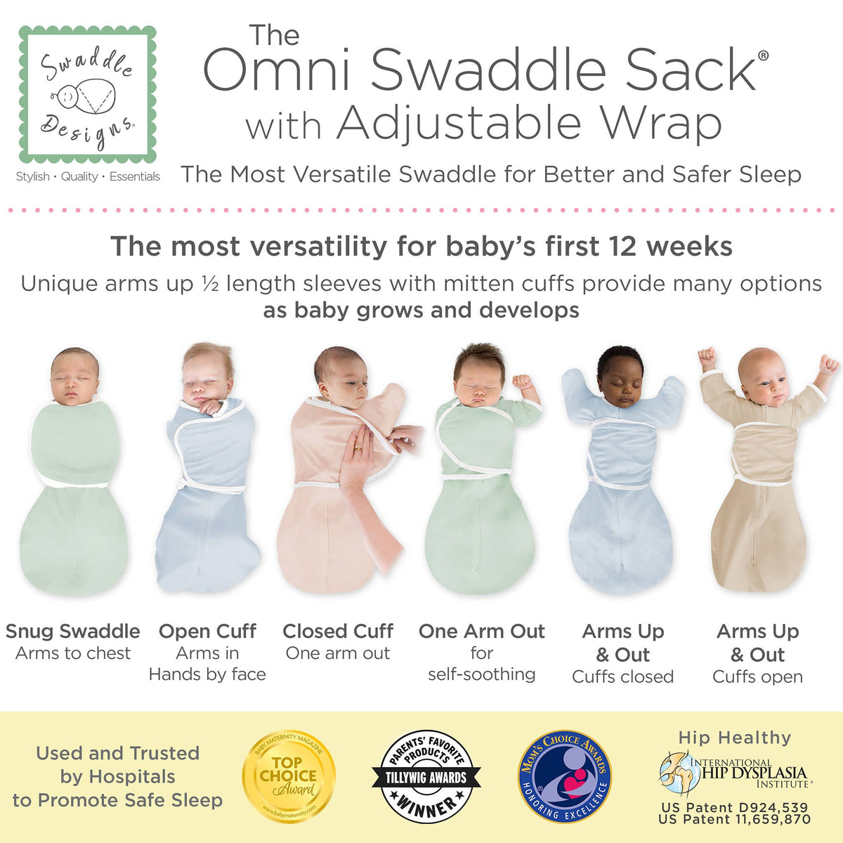 Organic Omni Swaddle Sack, Soft Jadeite