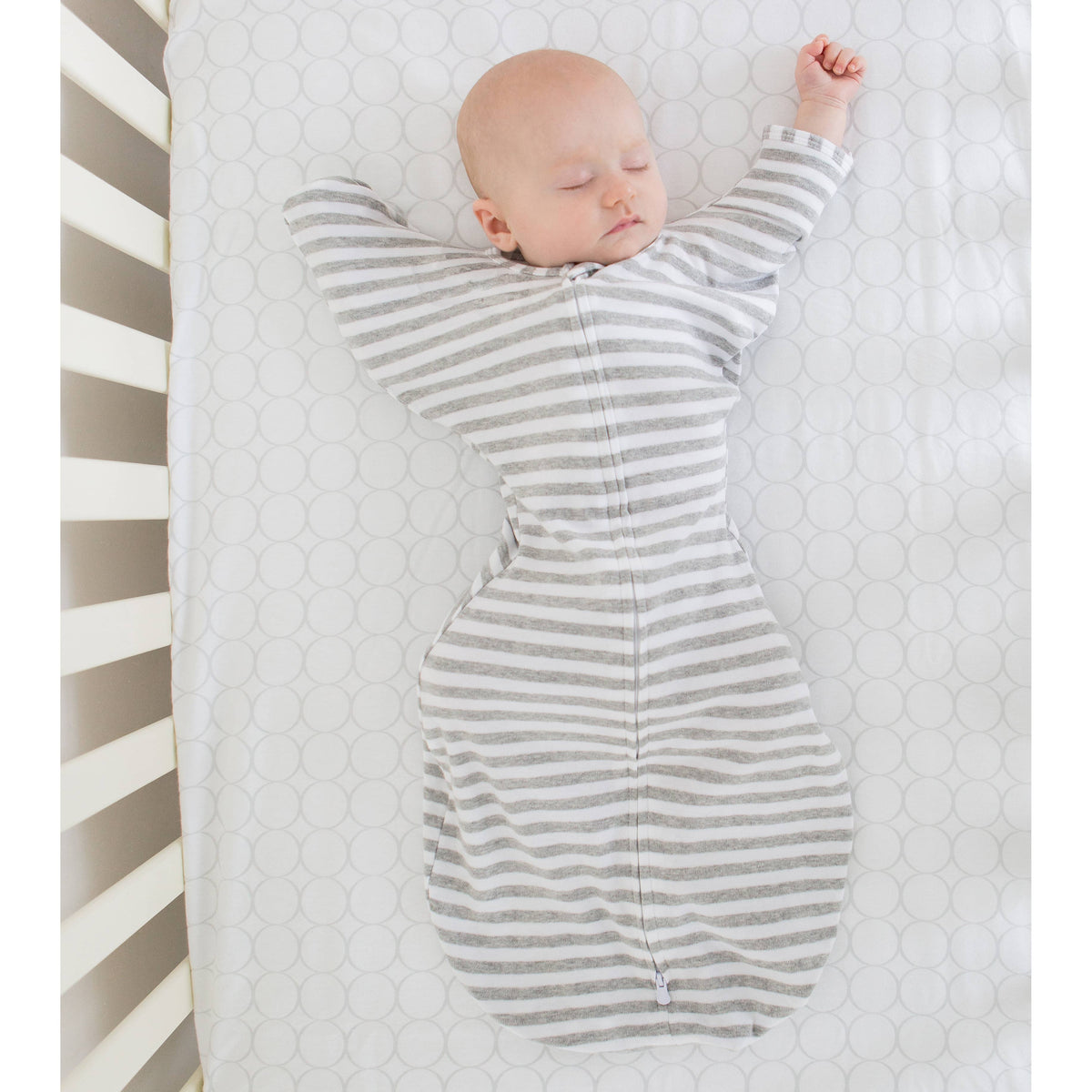 Transitional Swaddle Sack, Heathered Stripes