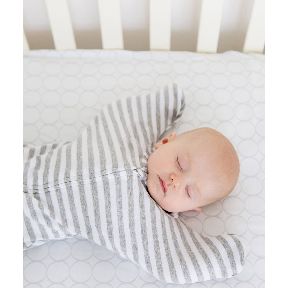 Transitional Swaddle Sack, Heathered Stripes