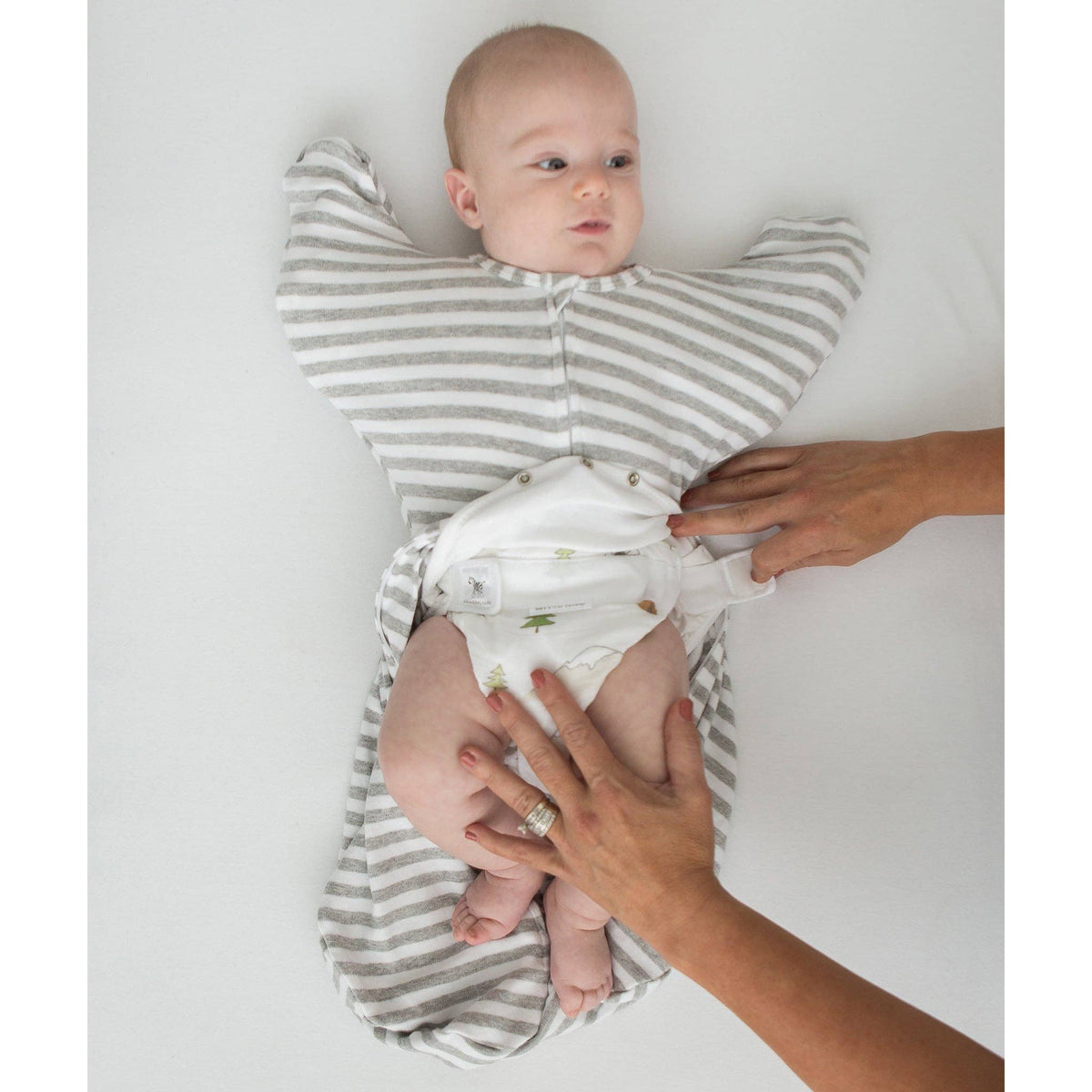 Transitional Swaddle Sack, Heathered Stripes
