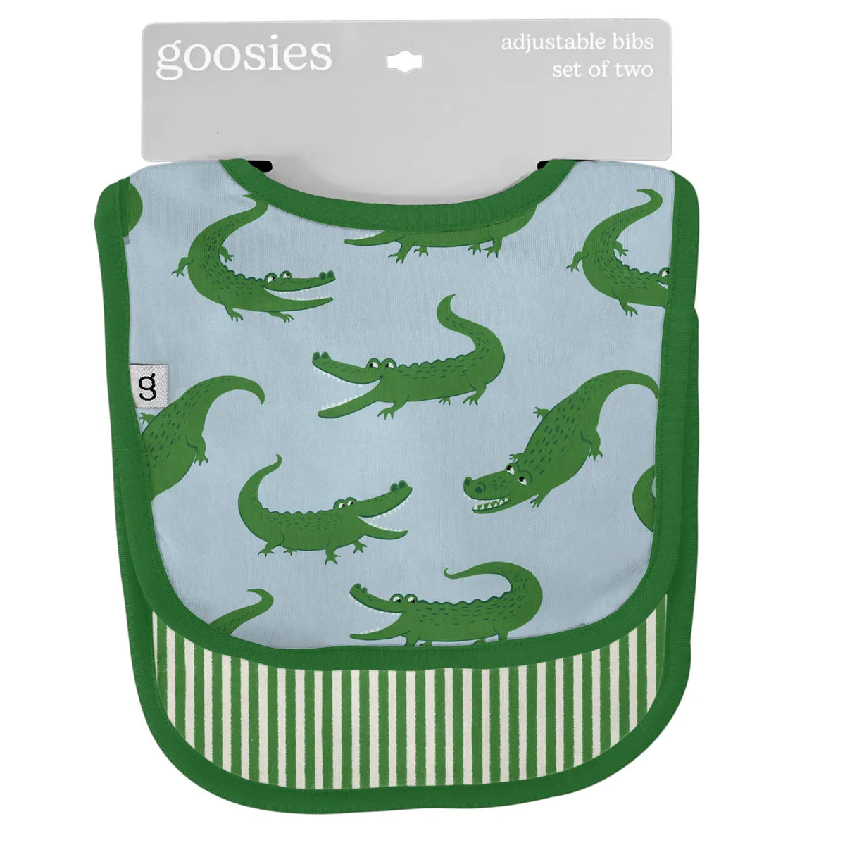 Blue Alligators Bib Set