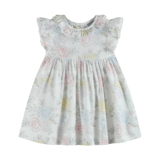 Bouquet Floral Ruffle Dress