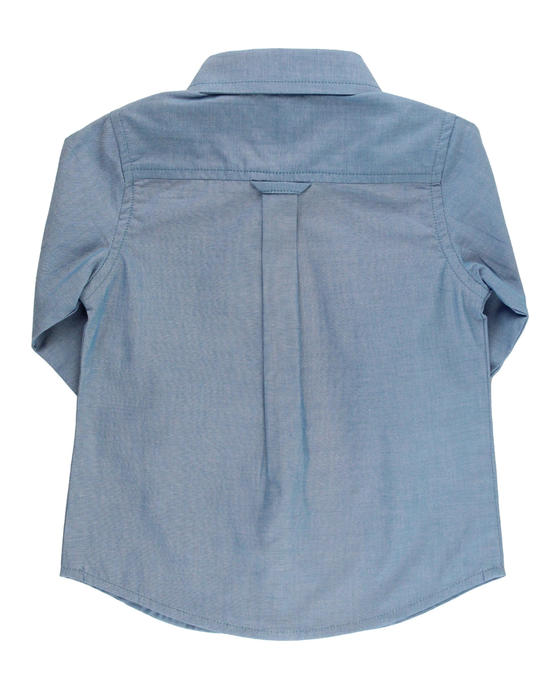 Boys Blue Chambray Long Sleeve Button Down