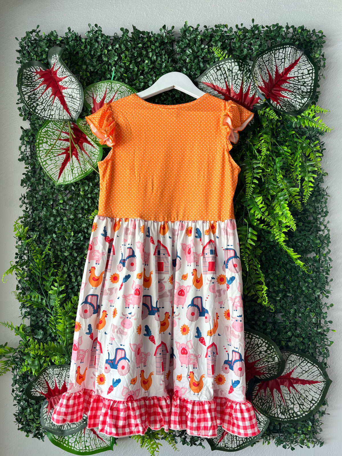 Down on the Farm Dress: 9-10 years old