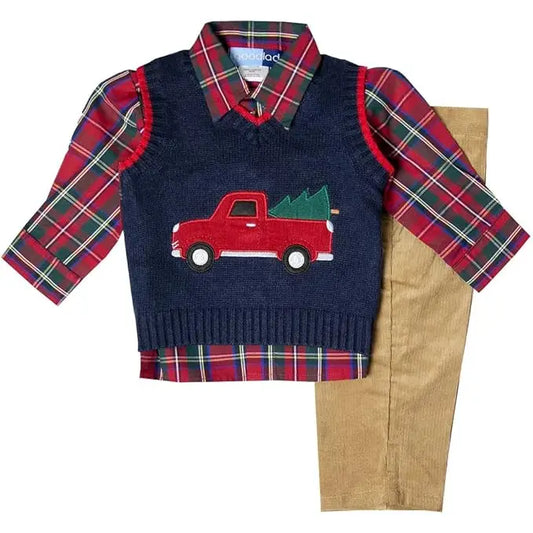 Christmas Sweater Vest Set