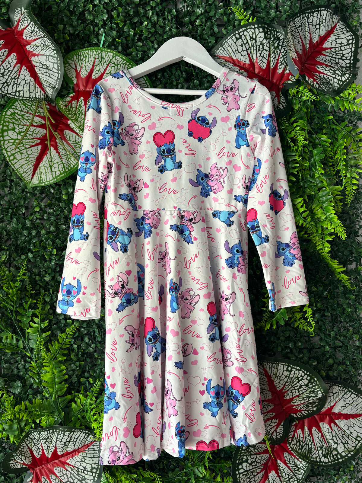 Leo and Stitch Sweetheart Dress: 7 years old