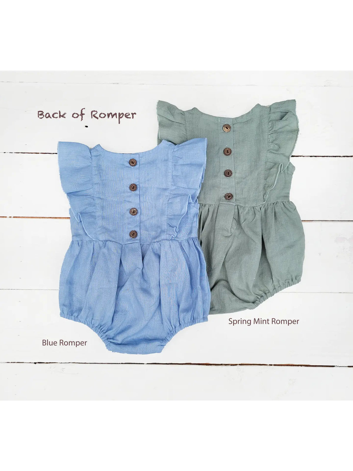 Gabriella Sleeveless Linen Girls Romper Jumpsuit