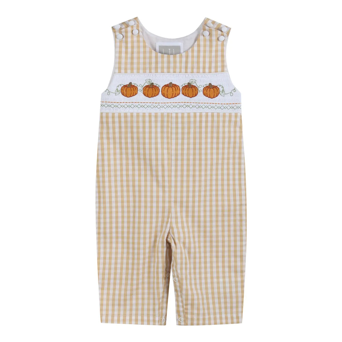 Gingham Pumpkin Overalls