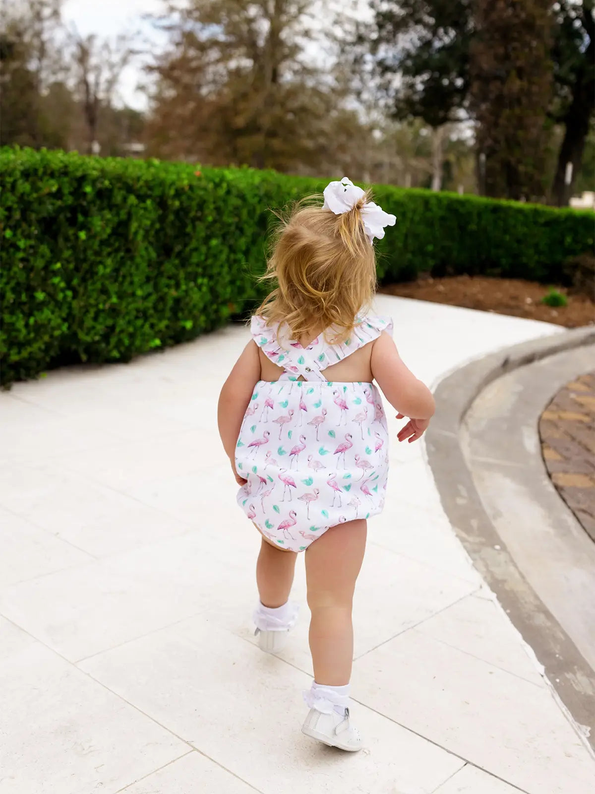 Pink Paradise Organic Muslin Bubble Romper