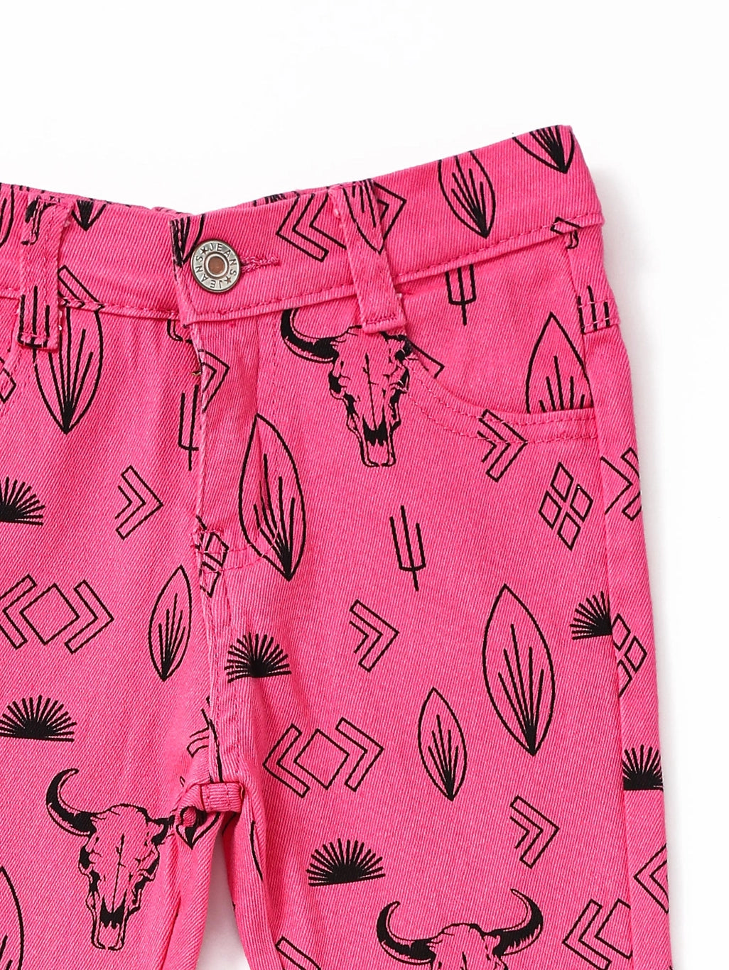 Pink Western Flare Jeans