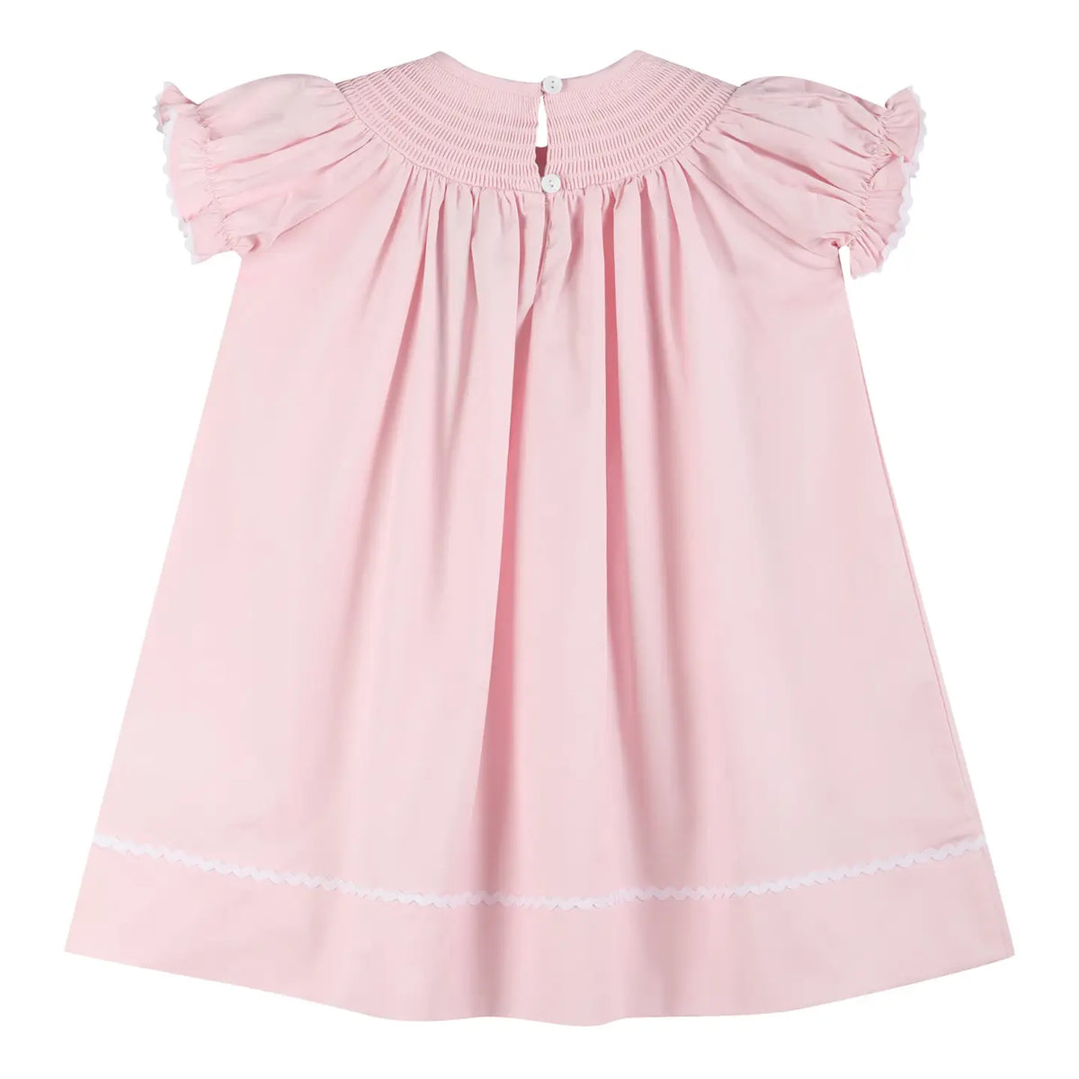 Pink and White Smocked Bishop Dress