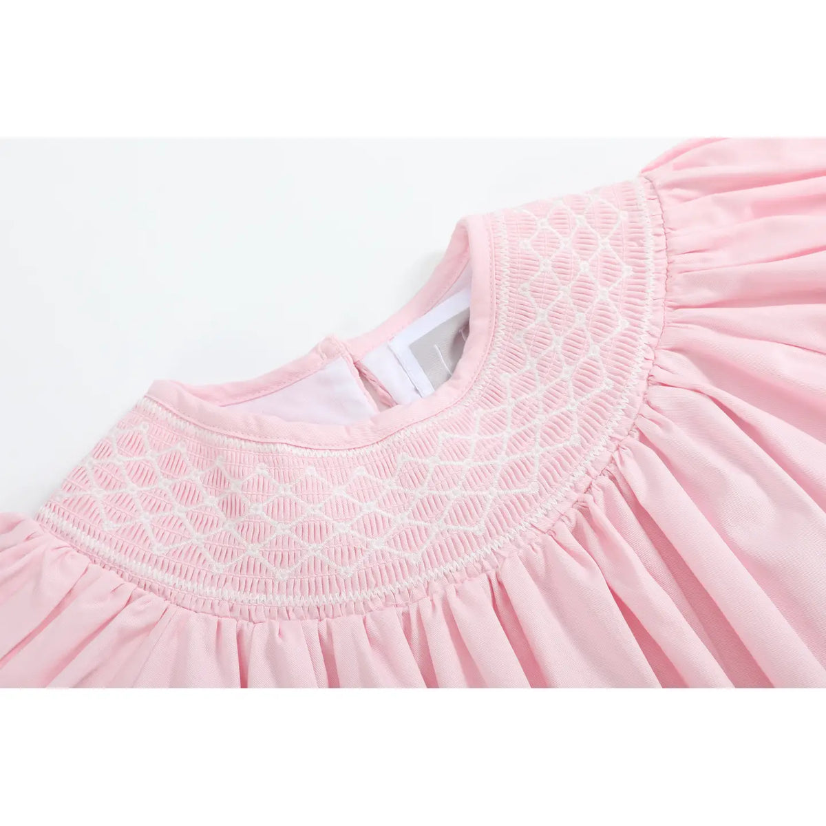 Pink and White Smocked Bishop Dress