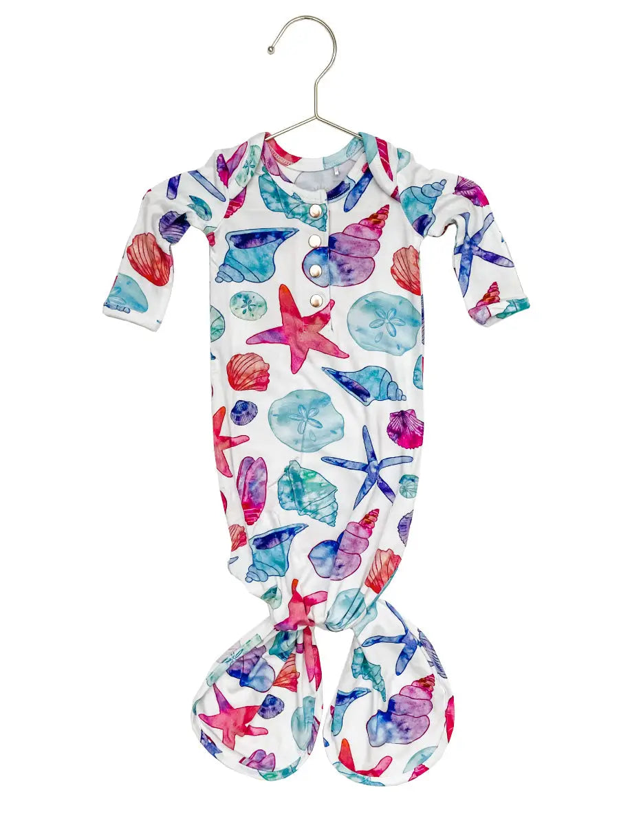Seashell Knotted Gown Set