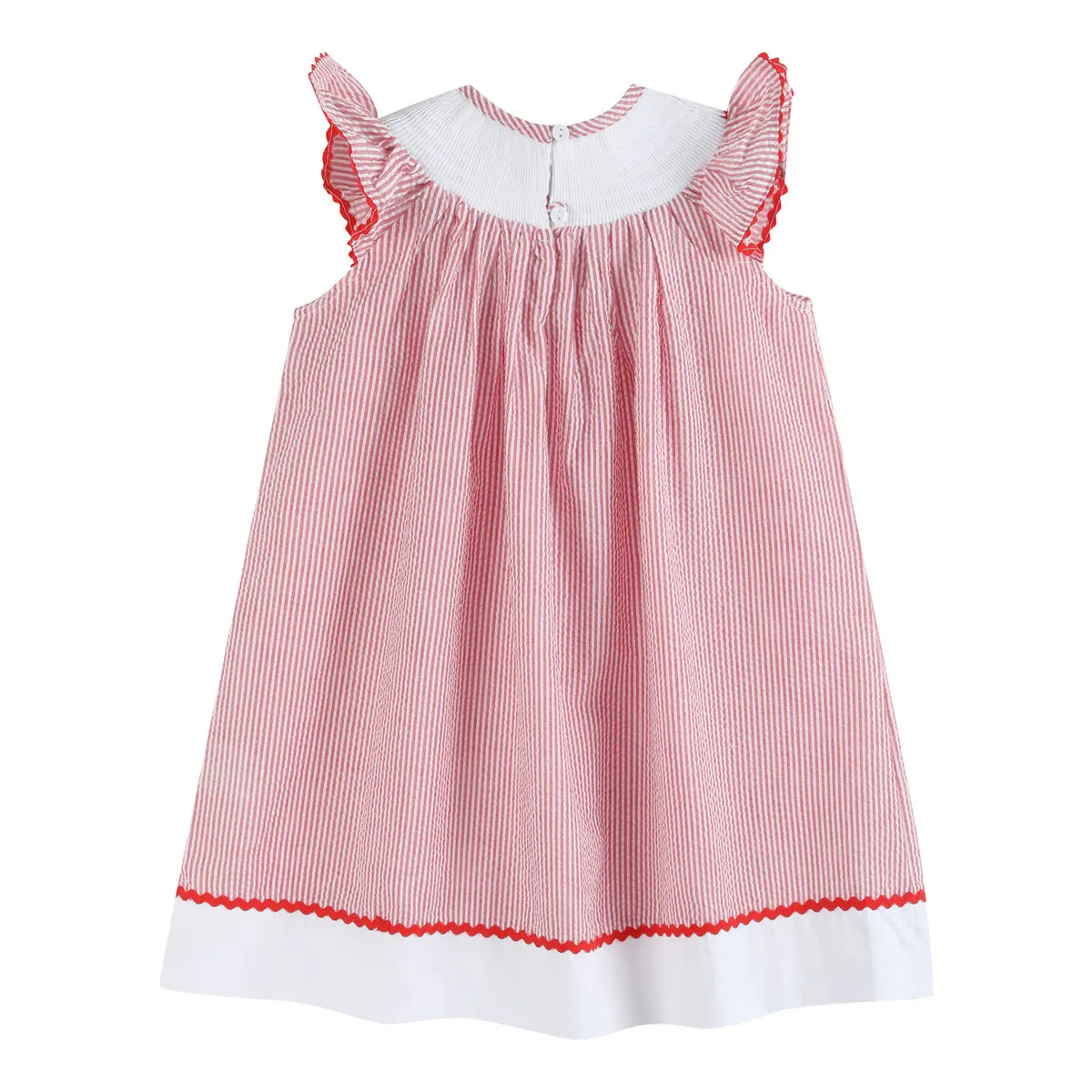 Seersucker Strawberry Smocked