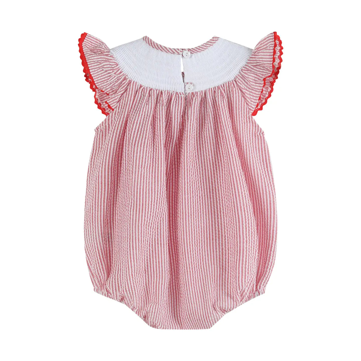 Seersucker Strawberry Smocked