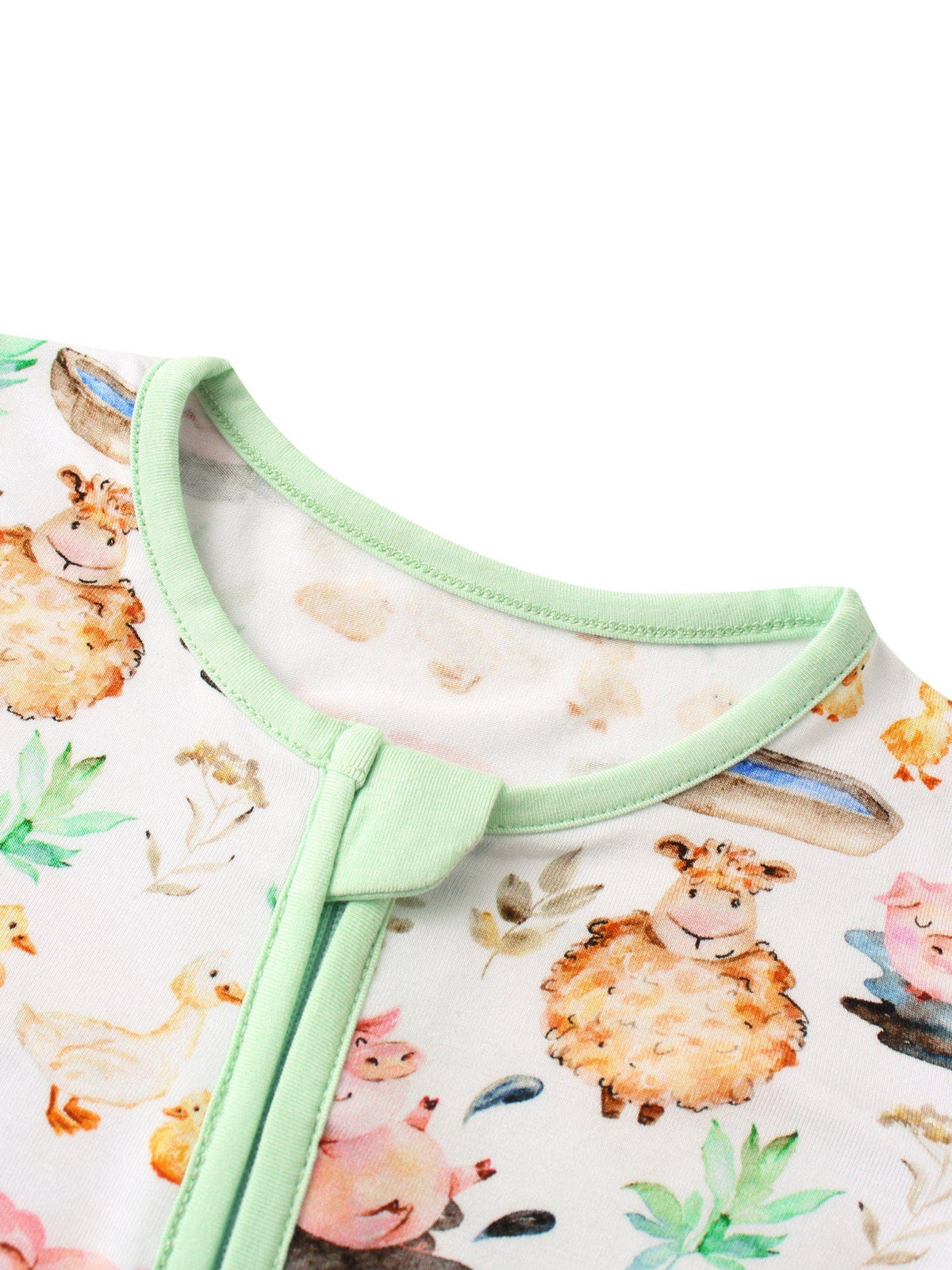 Posh TOT Farmyard Fun Bamboo Baby Convertible Zippy Romper: 6-12M