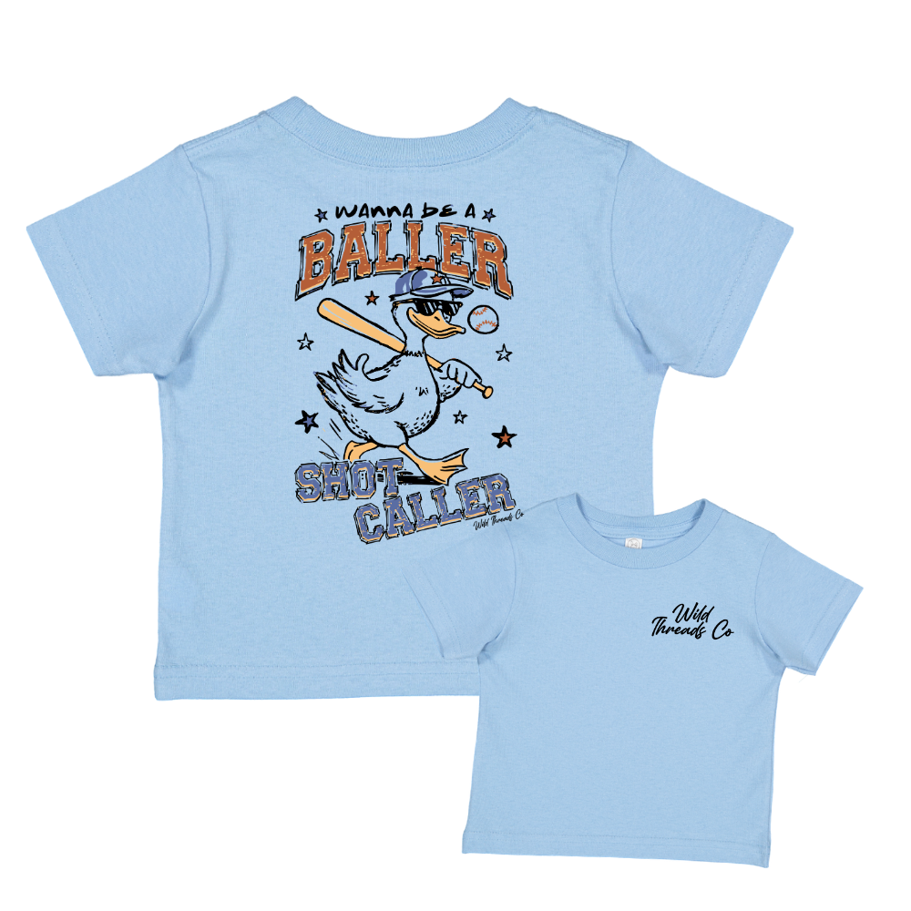 Wanna Be A Baller Tee: Natural / 5/6