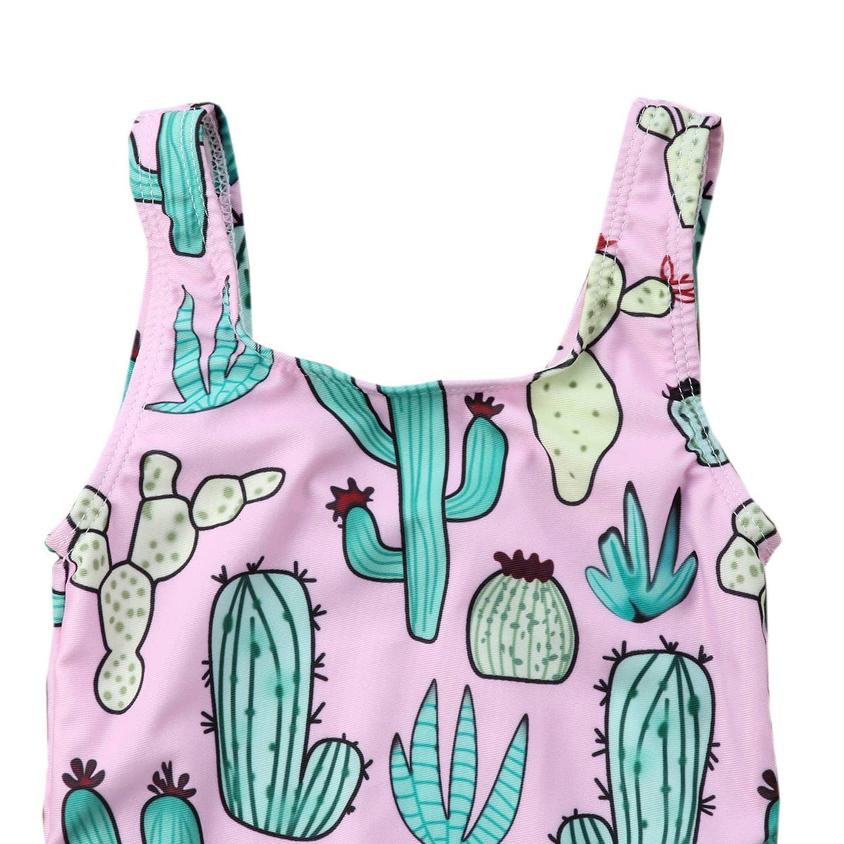 Cactus One-Piece Baby Girl Swimsuit & Headband: 3-6 Months