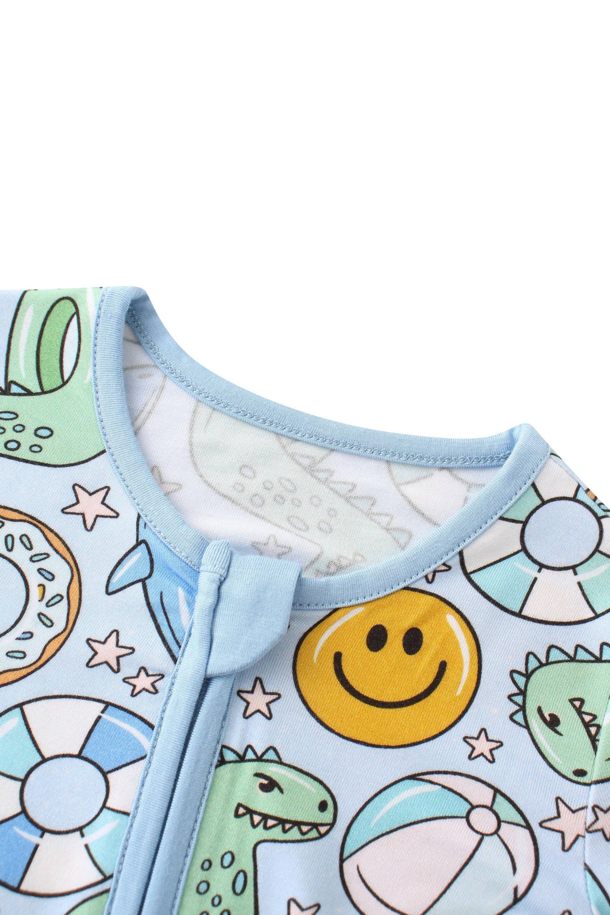 Posh TOT Pool Floats Bamboo Baby Convertible Zippy Romper: 6-12M