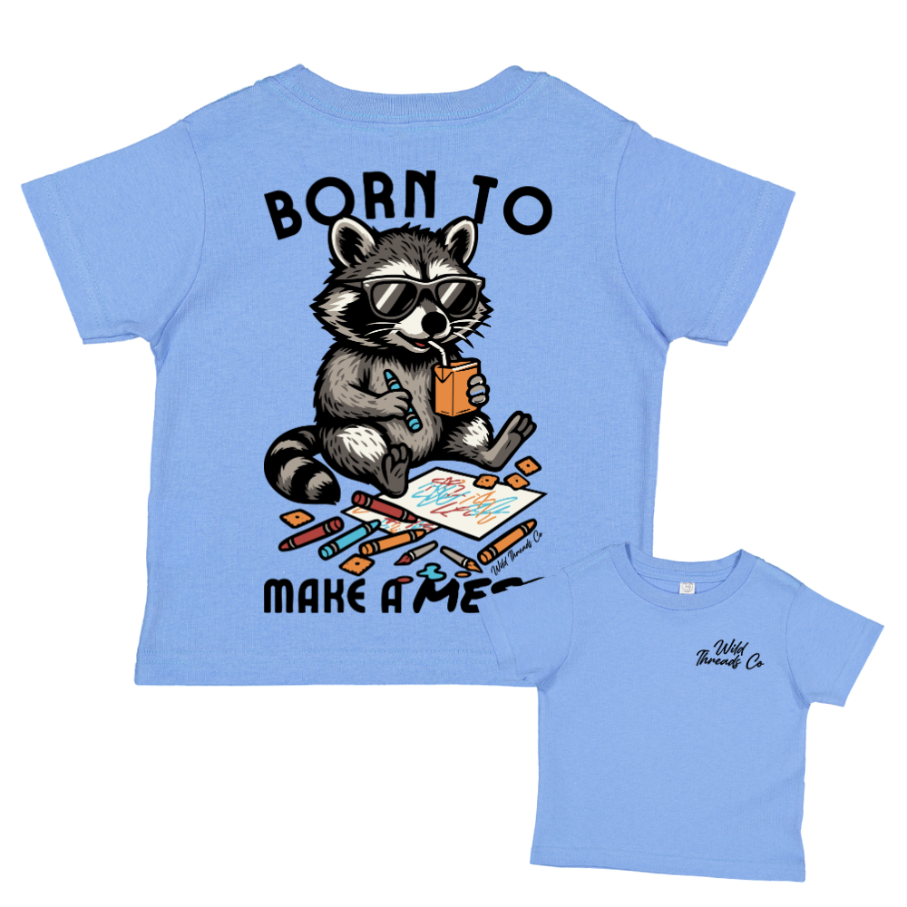 Born To Make A Mess Tee: Natural / L (14/16)