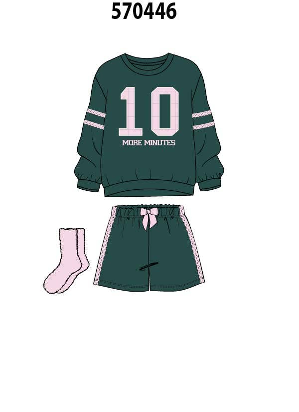 Sleep On It Girls Pajama Short Set, 10 More Minutes