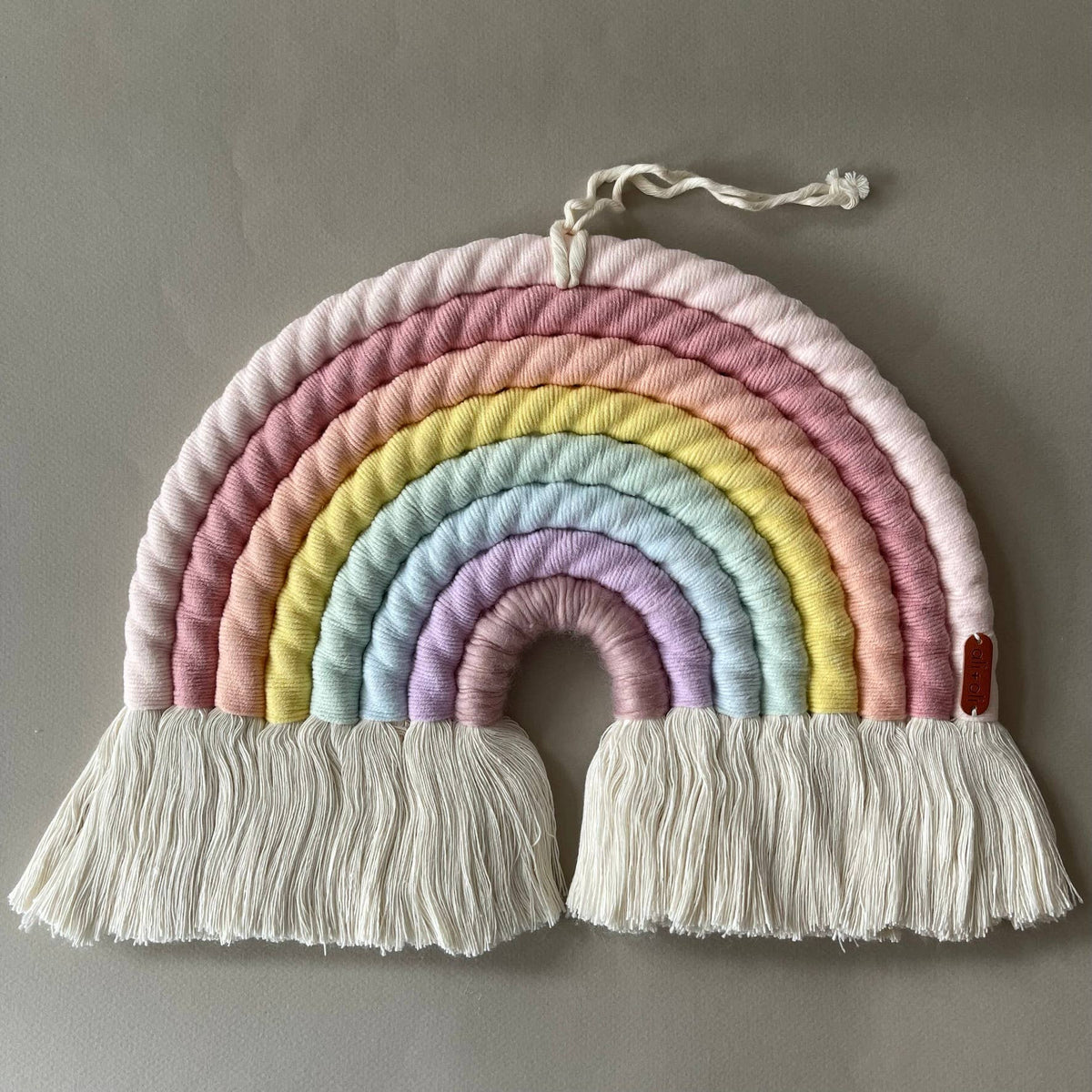 Macrame Nursery Wall Décor - Rainbow (Pastel)